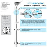 Helio AirBroom 3 Piece Kit All Surface Sweeper and Squeegee for Wet and Dry Cleaning Dust, Dirt, Liquids, Pet Hair, Tile, Hardwood Floors, Carpet