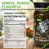 Lucky Lola's Sweet Jalapiña Heat, Jarred Jalapenos, 0g Sodium, 0g Fat, Single Jar 15 oz