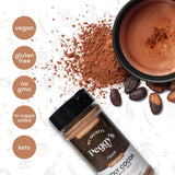 My Secrets Peggy's Food Holy Cocoa Powder - Premium 100% Natural Unsweetened Pure Cacao for Coffee, Smoothies & Desserts - Rich Dark Chocolate Flavor, Vegan, Keto, No Additives - 4 Oz