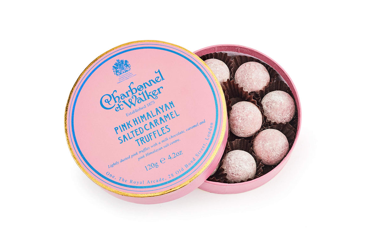 CHARBONNEL ET WALKER Pink Himalayan Salted Caramel Truffles 4.23 oz Made in the United Kingdom