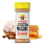 Flavor God Buttery Cinnamon Roll Seasoning Topper Mix, Natural Healthy Blend For Chocolate Donuts, Coffee, Oatmeal, Pancakes, Sandwiches, Fruit, Ice