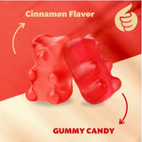 Cinnamon Bears Gummy Candy | 2 Pound Pack | Nostalgic Chewy Candy | Sweet and Spicy Gelatin Free Gummies for Snacking and Gifting | Red Gummies