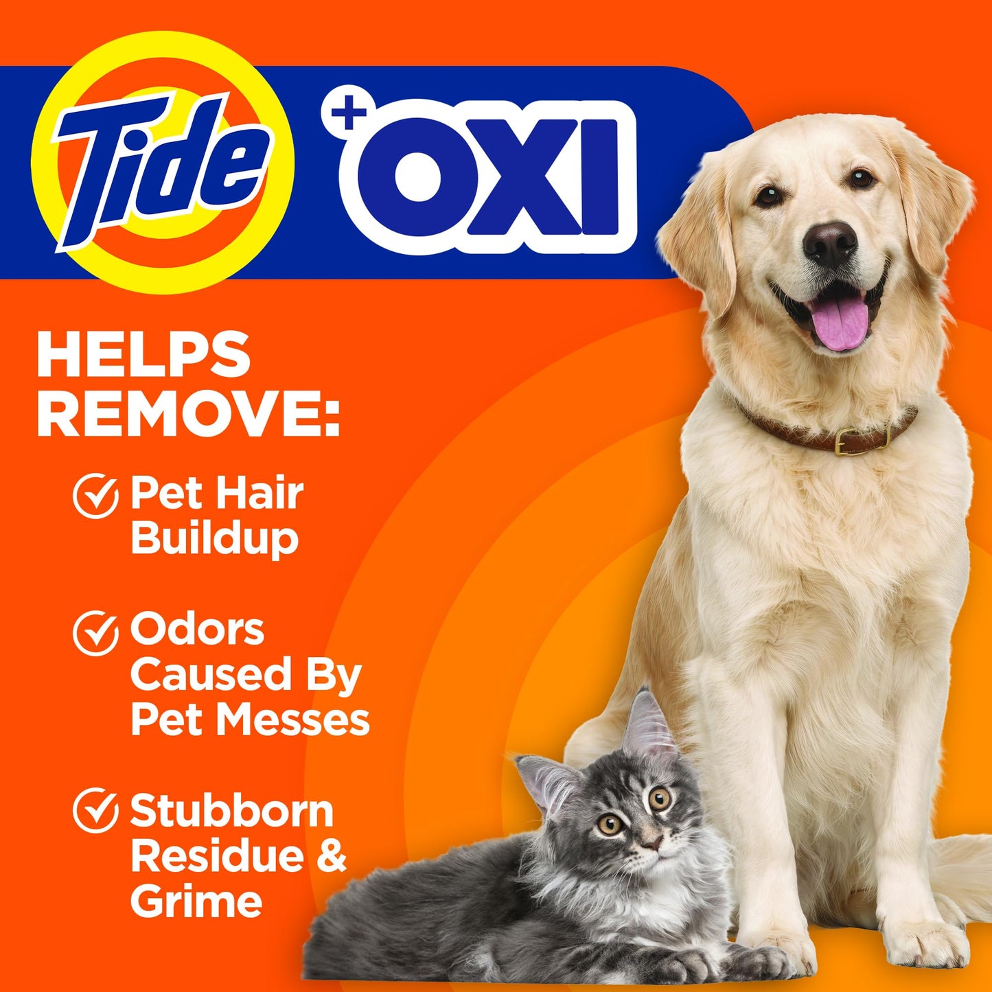 Tide Pet Washing Machine Cleaner 52 Week Supply with Oxi for Front and Top Loader Washer Machines, Deep Cleaning Residue & Odor Eliminator, 12 Month
