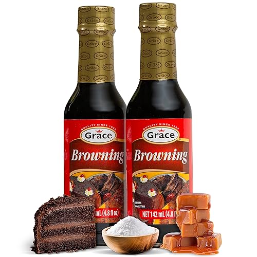 Grace Browning Sauce Jamaican 4.8oz - 2 Pack Browning Sauce for Grilling & Baking Jamaican Food - Jamaican Seasoning Sauce for Beef Gravy Vegetarian