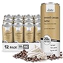 Slate Milk - High Protein Iced Coffee - Sweet Cream Latte - 175mg Caffeine, Lactose Free Energy - 20g Protein, 1g Sugar, 100 Calories, 1g Net Carbs