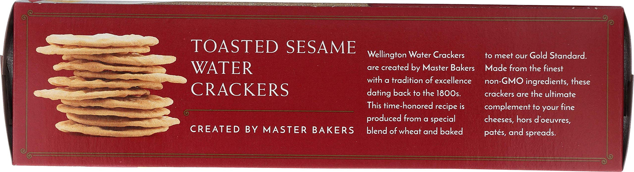Wellington Toasted Sesame Water Crackers, 4.4-Ounces (Pack of 12)