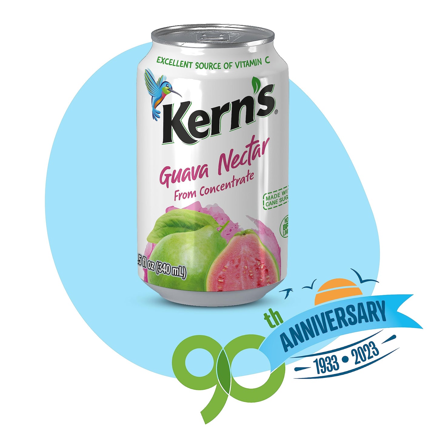 Kern’s Tropical Fruit Nectar Juice Variety Pack - Strawberry Banana & Guava Juice - Made from Fruit Puree for Smoothie Mix, Cocktail Mixers & Kids