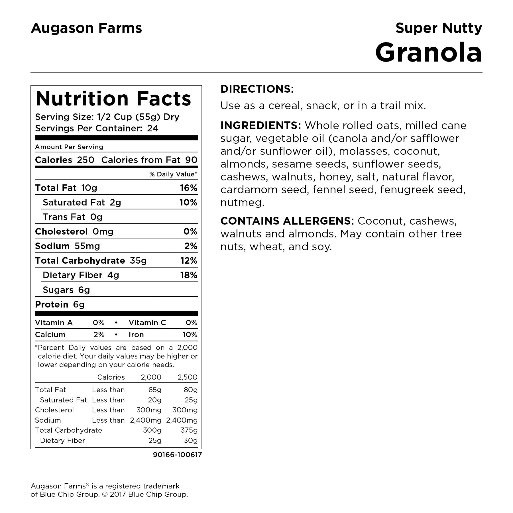 Augason Farms Super Nutty Granola 2 lbs 14 oz No. 10 Can