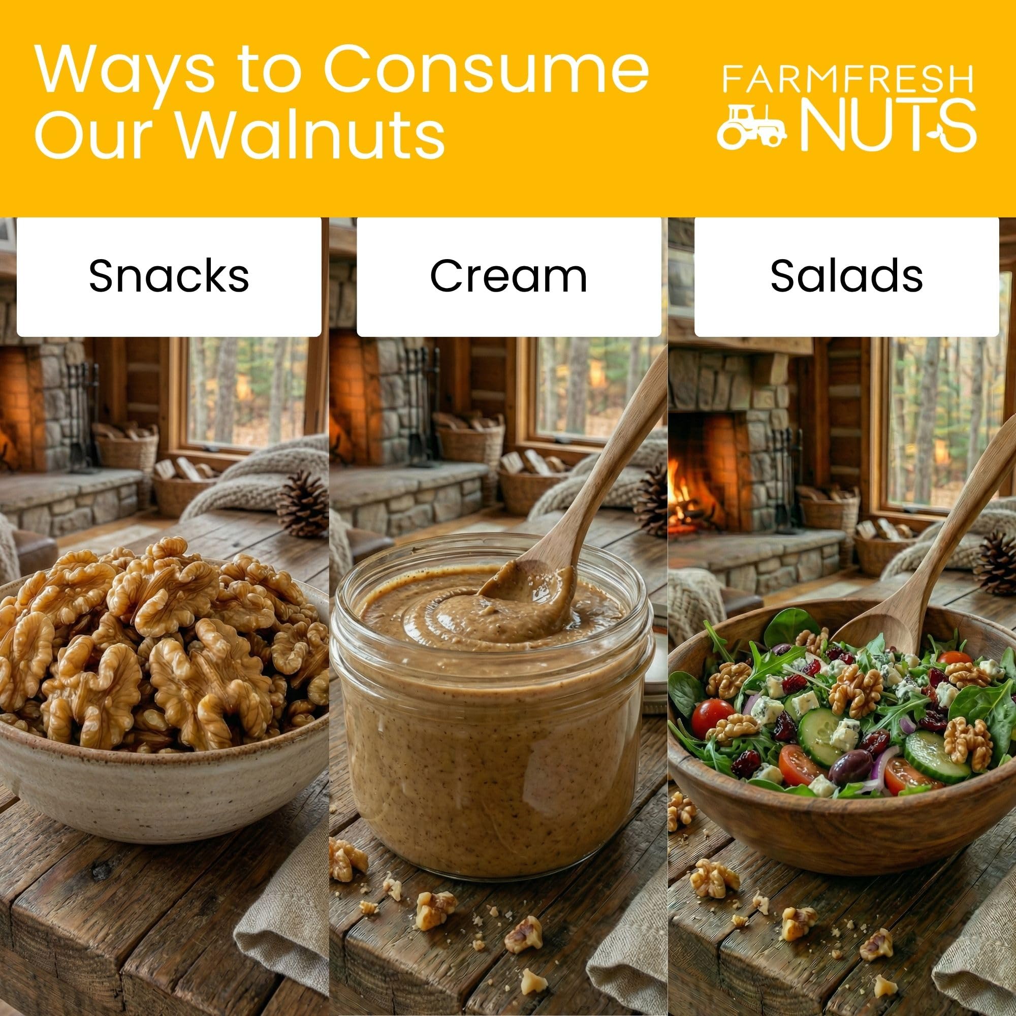 Raw Shelled California Walnuts Halves & Pieces (1 Lb.) - Compares to Organic Walnuts - Great Source of Omega 3 - Vegan & Keto Friendly - Farm Fresh