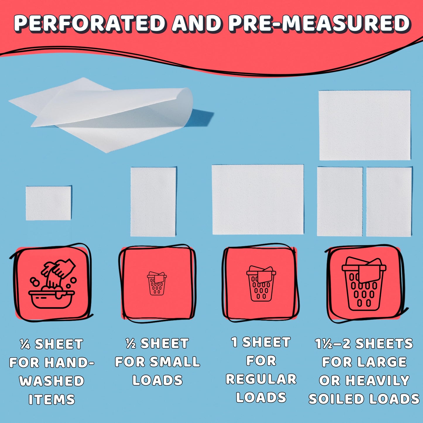 Ecogami Laundry Detergent Sheets - 32 Sheets (Up to 64 Loads), Available in Fragrance-Free or Takekaze, Plastic-Free, Biodegradable, Dissolvable