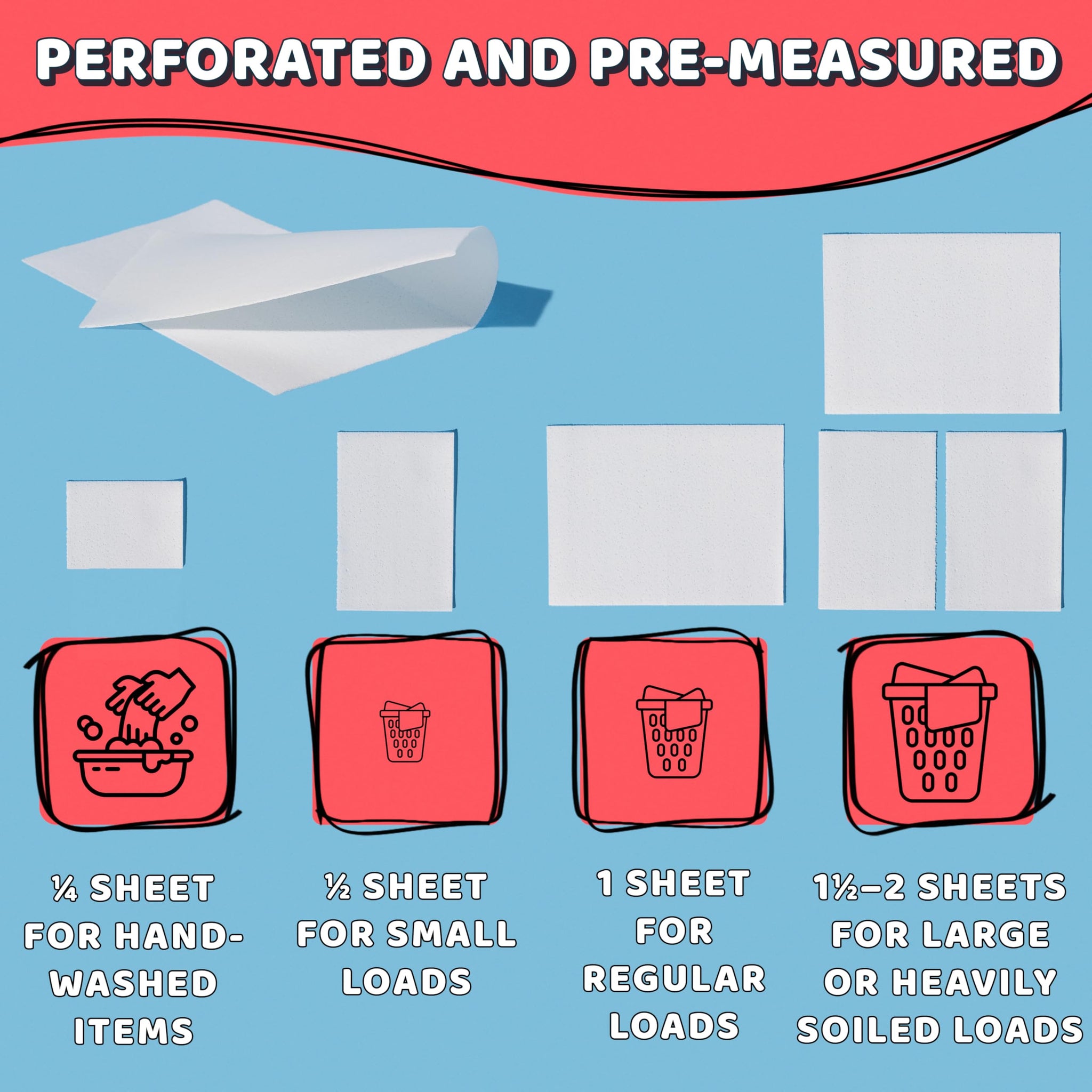 Ecogami Laundry Detergent Sheets - 32 Sheets (Up to 64 Loads), Available in Fragrance-Free or Takekaze, Plastic-Free, Biodegradable, Dissolvable