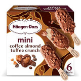 Haagen-Dazs Coffee Almond Crunch Snack Size Ice Cream Bars, 6Count (Frozen)