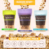 Hudson Henry Favorites Granola Variety Pack | Small Batch Baked Gluten Free Granola with Pure Maple Syrup, Extra Virgin Olive Oil & Pumpkin Seeds |