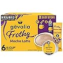 Gevalia Frothy 2-Step Artificially Flavored Mocha Latte Espresso Style K-Cup Coffee Pods & Froth Packets Kit, 6 ct Box