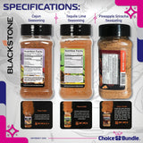 Blackstone Cajun, Pineapple Sriracha, Tequila Lime Seasoning - Gourmet Griddle Premium BBQ Barbecue Rub 3 Pk Choice Bundle (22.6 oz) + BBQ Guide
