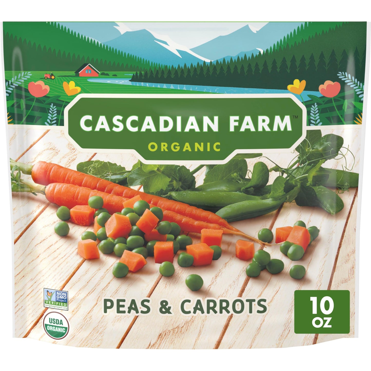 Cascadian Farm, Peas And Carrots Organic, 10 Ounce