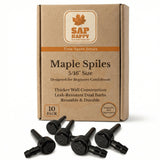 SAP HAPPY Maple Sap Spiles (10 Count) - 5/16” Tree Saver Taps for Maple Trees, Food-Grade Polymer with Friction-Fit Seal | Reusable Ecolo Tapping