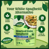 Heaven & Earth Hearts of Palm Rice & Spaghetti Variety Pack, 9 oz (2 Pack) | Ready to Eat | Gusset Pouch | Low-Carb, Keto & Paleo Friendly
