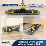 Yocada Dust Mop for Floor Cleaning with 2 Different Mop Pads (in Total) Wet & Dry for Hardwood Ceramic Marble Tile Laminate Home Kitchen 51in Long
