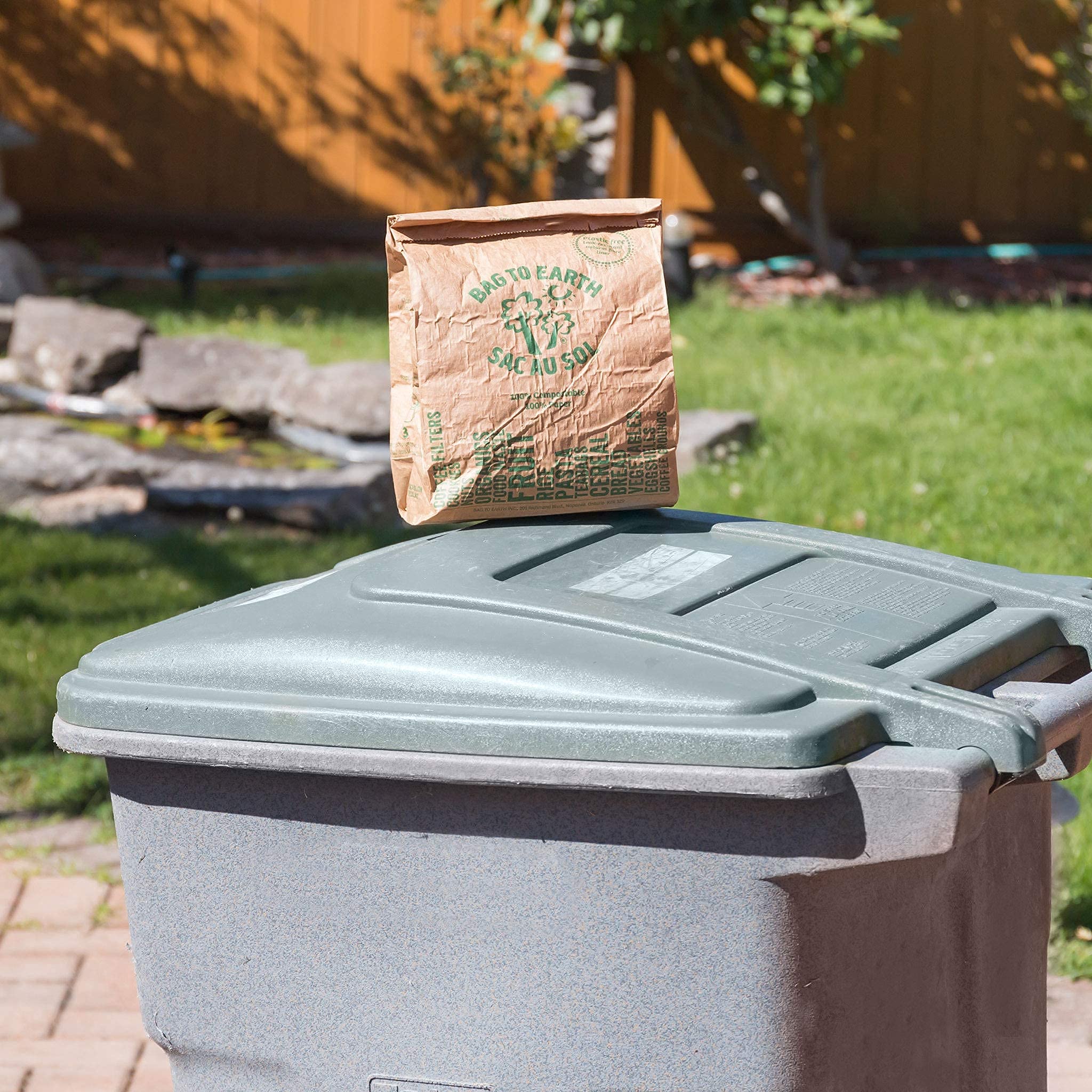Bag to Earth -Kitchen Food Waste Bag, Set of 2 - Compostable, Leak-Resistant, 3.0 Gallons, 60 Count
