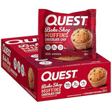 Quest Nutrition Chocolate Chip Muffin, 10g Protein, 2g Net Carb, Less than 1g Sugar, Protein Snack, 8 Count