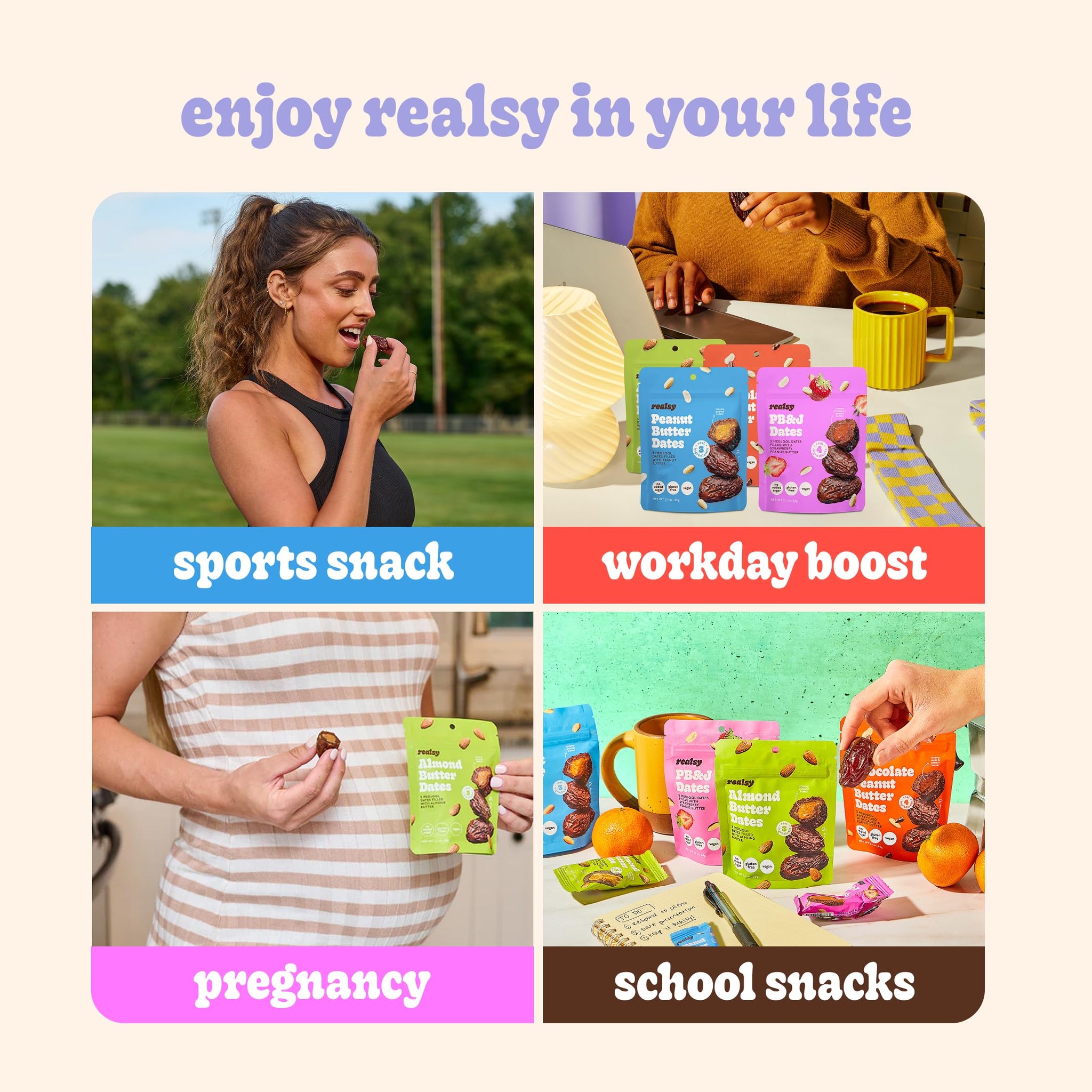 Realsy Pitted & Stuffed Medjool Dates, Organic Dates with No Sugar Added, Gluten-Free, Vegan, Good Source of Fiber, Low Glycemic Index, All Natural