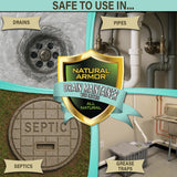 Natural Armor Enzyme Drain Maintainer - Quart Drain Cleaner with Natural Enzyme Power to Prevent Buildup & Odors - Safe for Sinks, Showers, Grease