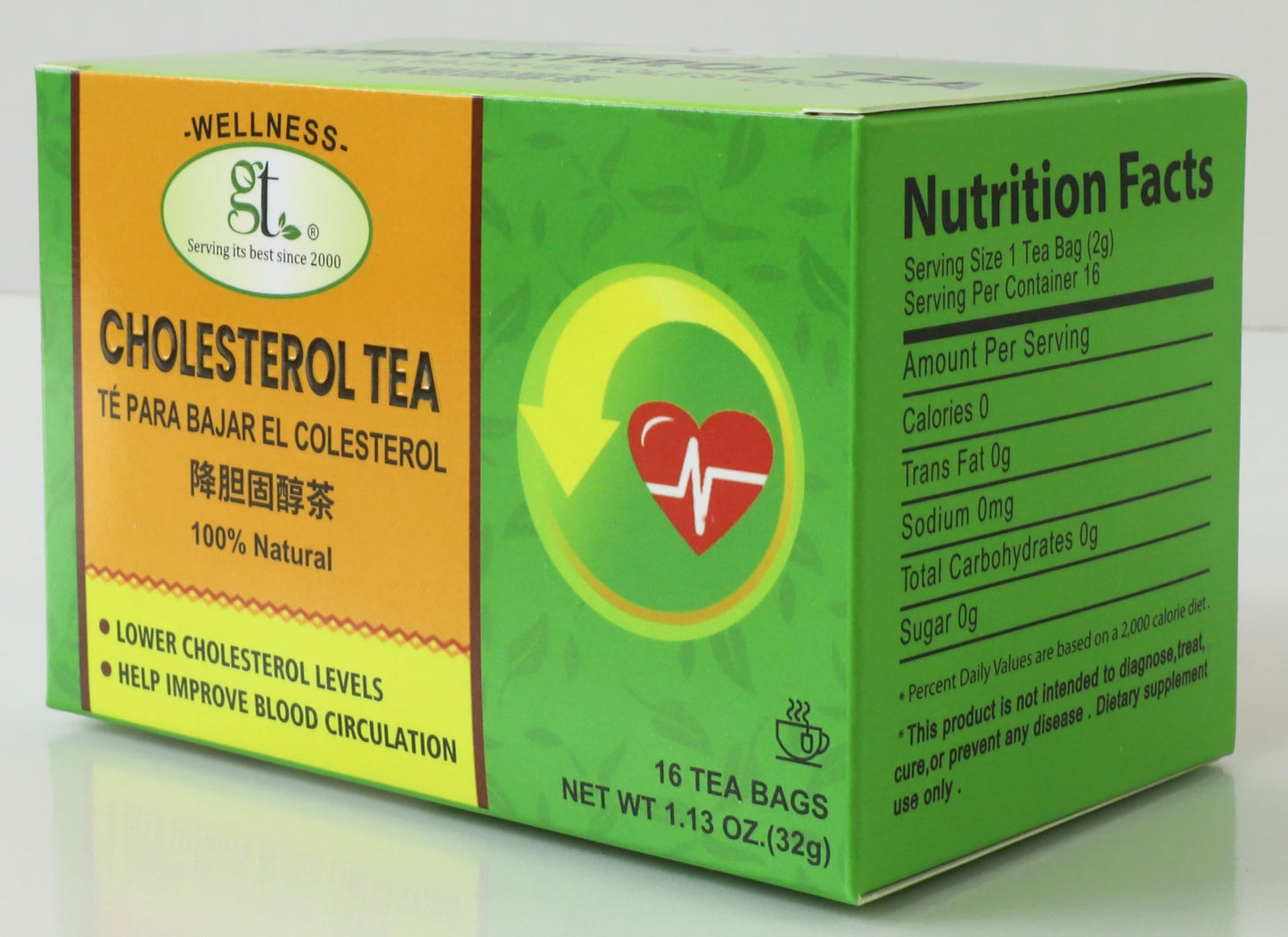 GT Cholesterol Tea, 1.13 Ounce Box (16 Tea Bags)