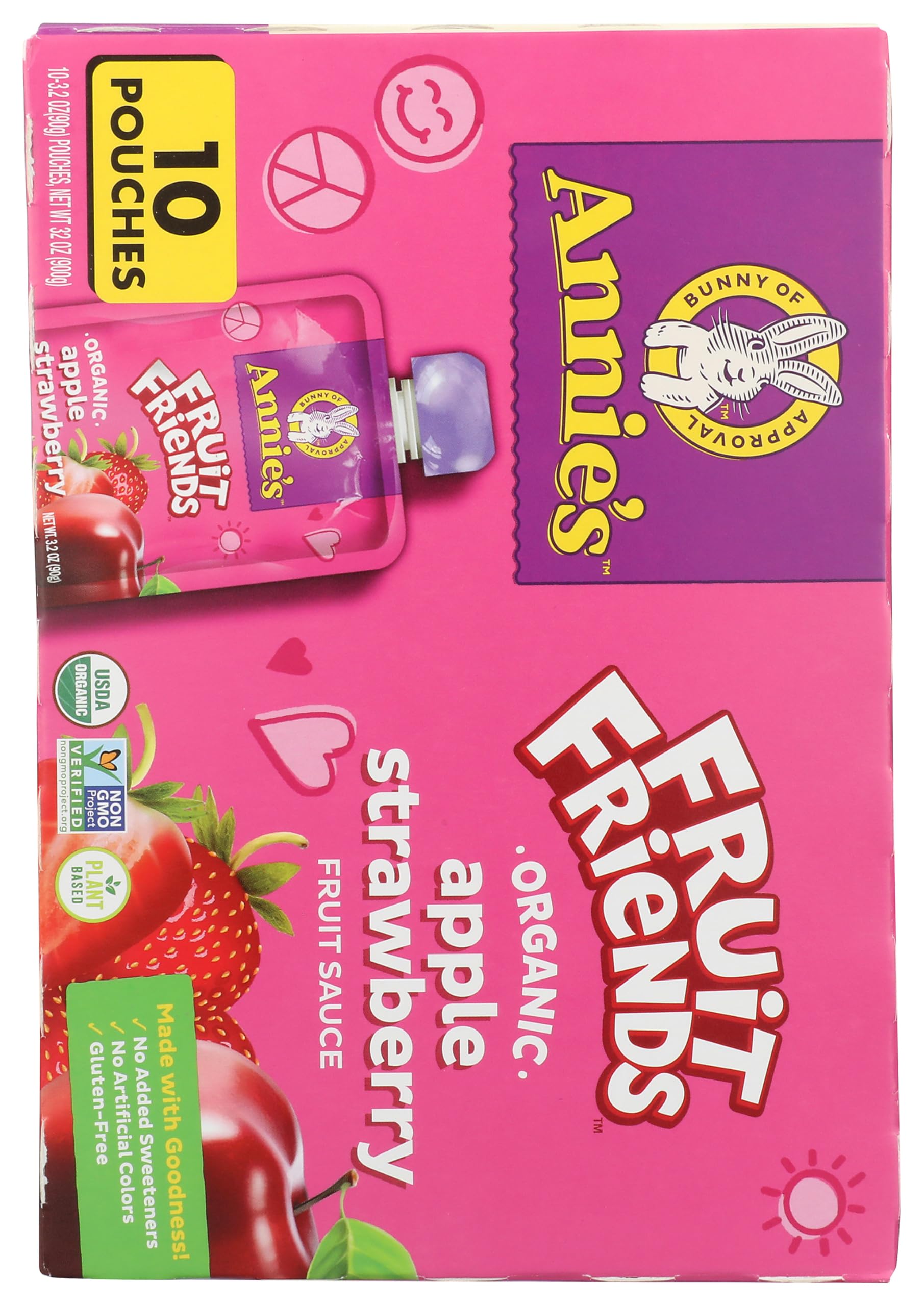 Annie's Homegrown, Fruit Sauce Strawberry Organic, 32 Ounce, 10 Pack