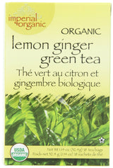 Uncle Lee's Tea Organic Lemon Ginger Green Tea, 100% Natural Premium Green Tea Bags, Fresh Flavor, Enjoy with Honey, Hot Tea or Iced Tea Beverages, 4