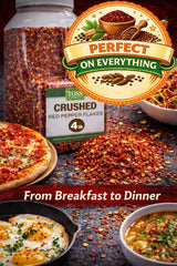 TOSS Crushed Red Pepper Flakes, Red Chili Bulk Spice 4 LB Container, Hot Pepper Flakes For Pizza Seasoning, Great for Chowder, Seafood, Pasta