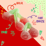 Sour Cherry Gummy Candy, Halal Candy Bulk 2 Pound Bag | Sweet & Tangy Cherry Gummies | Fruit Flavored Gummies for Parties, Candy Buffets, Goodie Bags