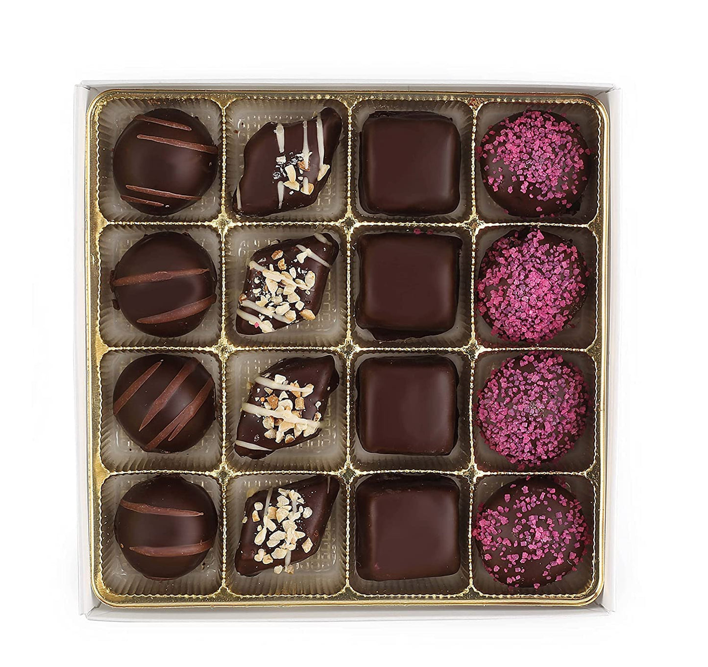 Chocolate Gift Box - Great for Holiday, Happy Birthday, Everyone Loves Chocolates (Purple Gift Box)