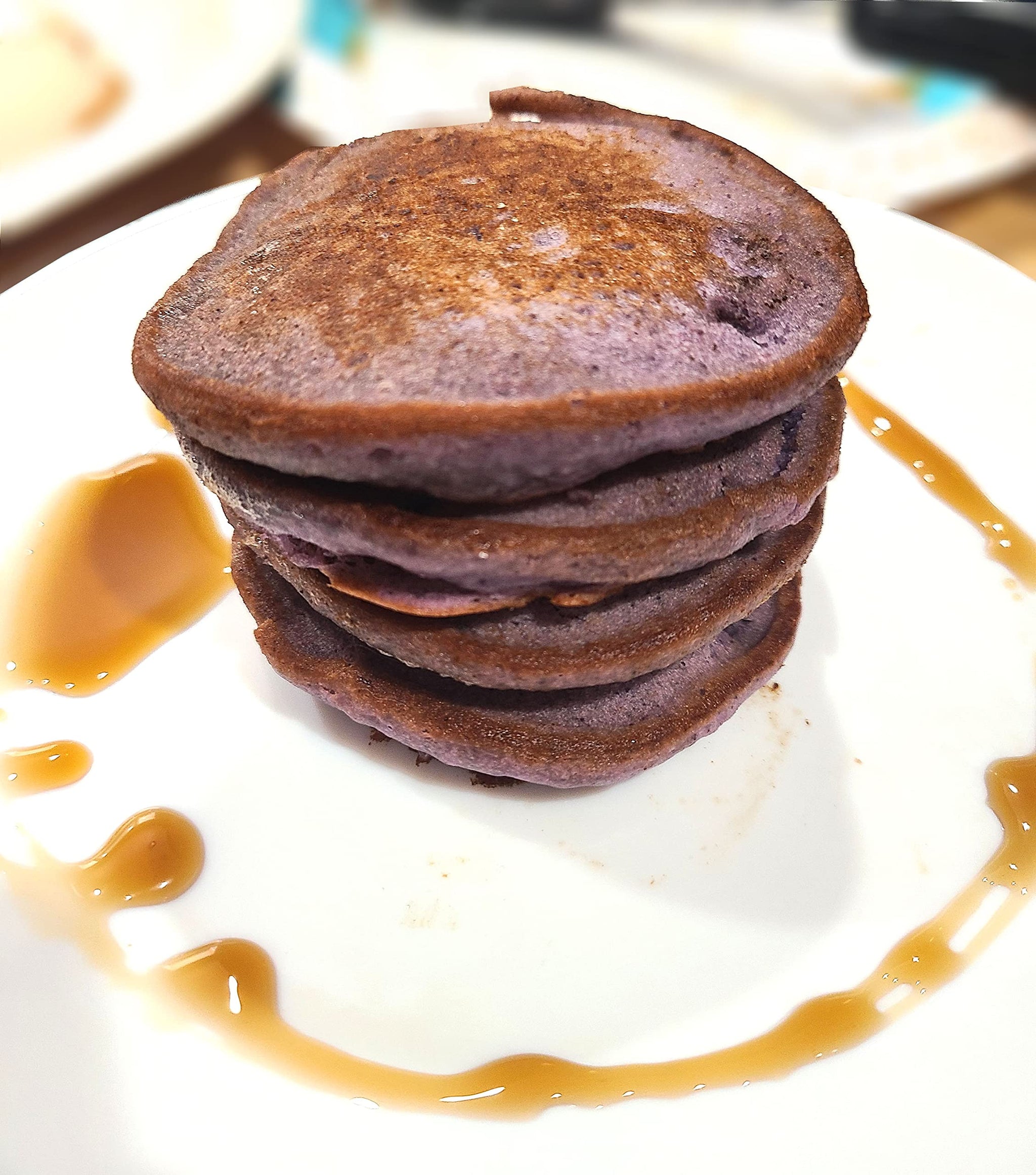 Pondan Ube Pancake Mix with Maple Flavored Syrup Set 8.818 Oz. (250 g) X 2 with Mini Stainless Steel Wire Whisk (3-Pc Set)