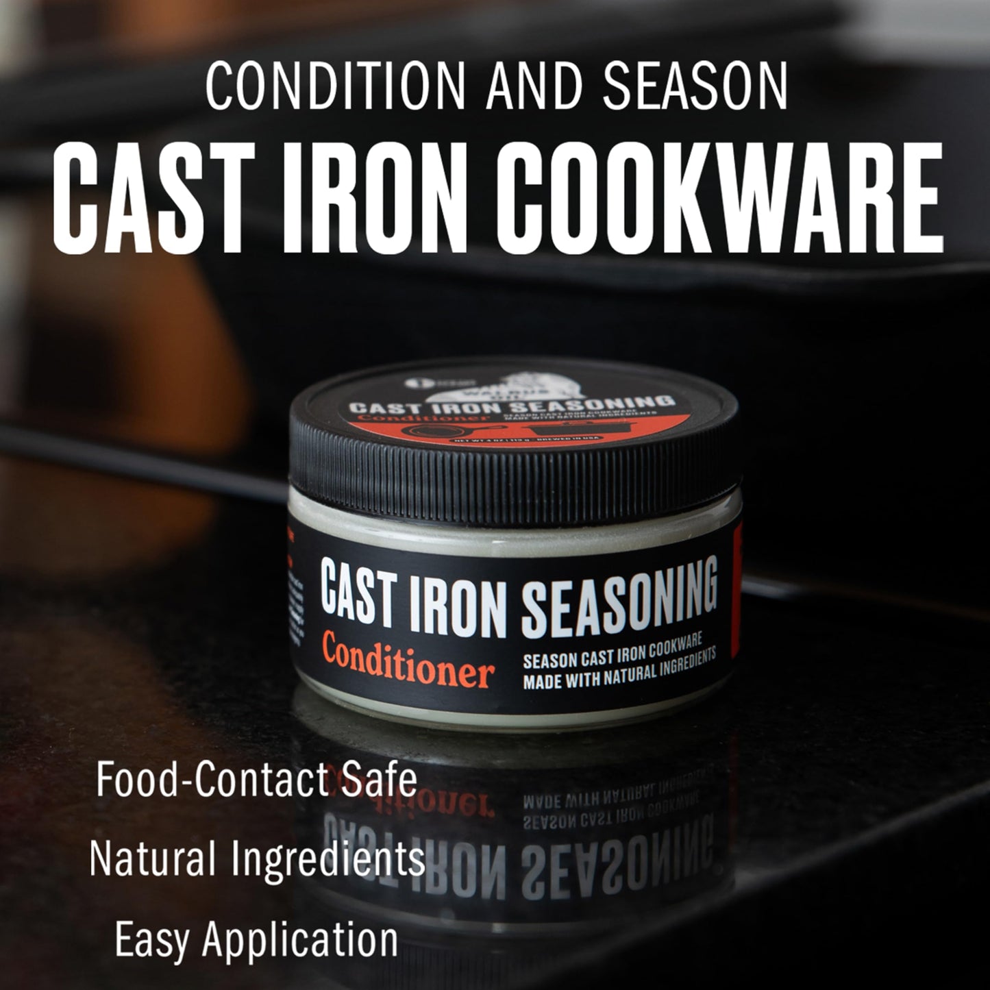 Walrus Oil - Cast Iron Seasoning, Protect and Season Cast Iron Cookware, Prevents Rust, Works on Griddles, Pans, Pots, ands Skillets, Fortified