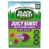 Black Forest Juicy Burst Fruit Snacks, Berry Medley, 0.8 Ounce Pouches (22 Count)