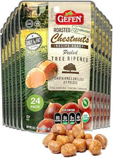Gefen Organic Whole Peeled and Roasted Chestnuts, 3oz (24 Pack) | Chestnuts Peeled and Ready to Eat | Great for Cooking & Baking | Gluten Free |