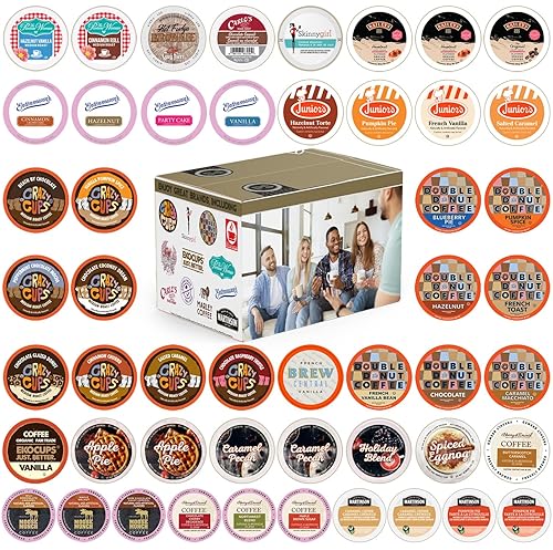 Perfect Samplers Flavored Coffee Variety Pack, Flavored Coffee Pods, Including Vanilla, Chocolate Coffee & More, Flavored Coffee Pods Variety Pack