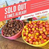 Schoolyard Snacks Keto Cereal - Cocoa Flavor |13g Protein, Low Carb, Low Sugar, Low Calories | Gluten-Free, Grain-Free, Keto-Friendly | Healthy
