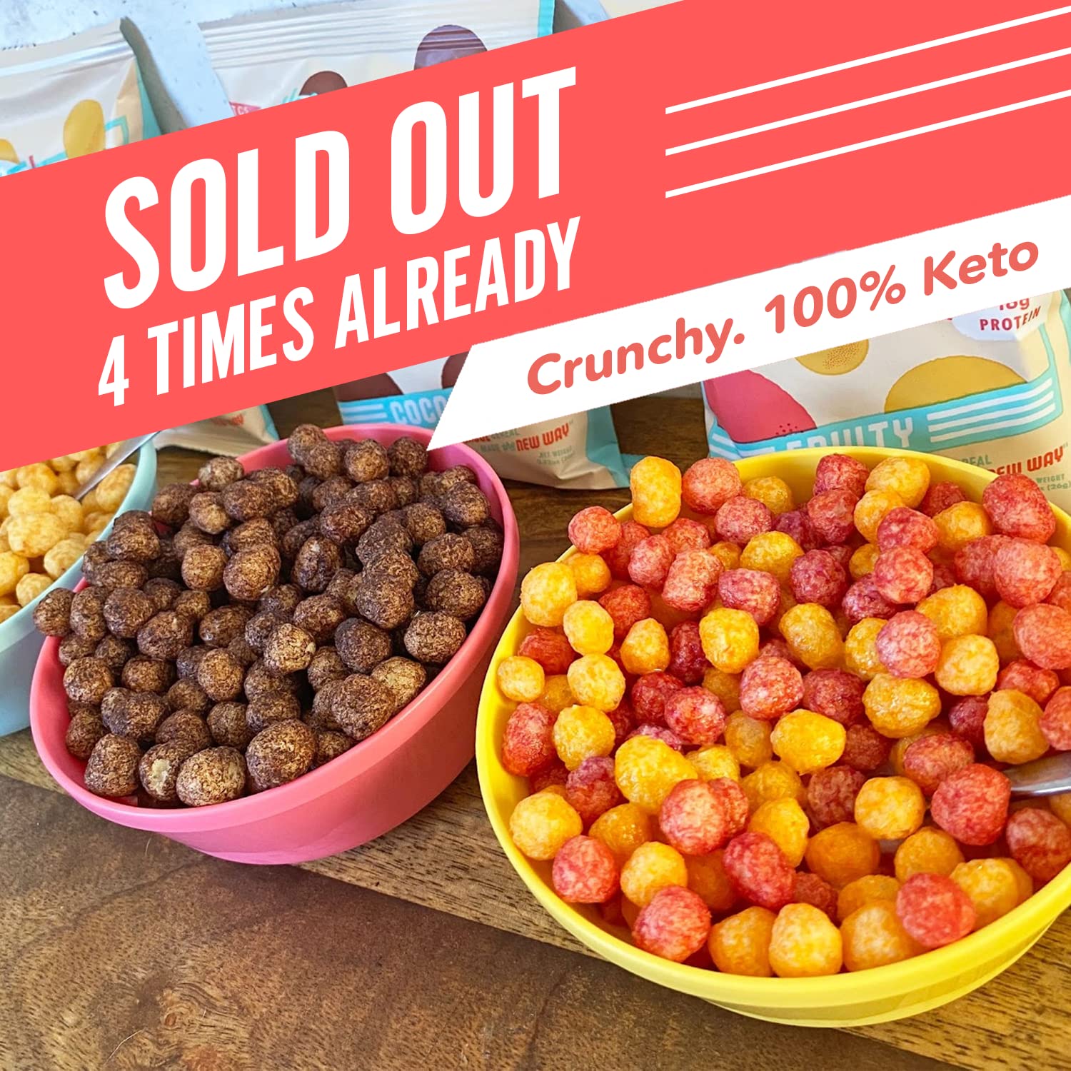 Schoolyard Snacks Keto Cereal - Cocoa Flavor |13g Protein, Low Carb, Low Sugar, Low Calories | Gluten-Free, Grain-Free, Keto-Friendly | Healthy