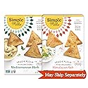 Simple Mills Veggie Pita Crackers Variety Pack (Himalayan Salt and Mediterranean Herb) - Gluten Free, Vegan, Healthy Snacks, Paleo Friendly, 4.25