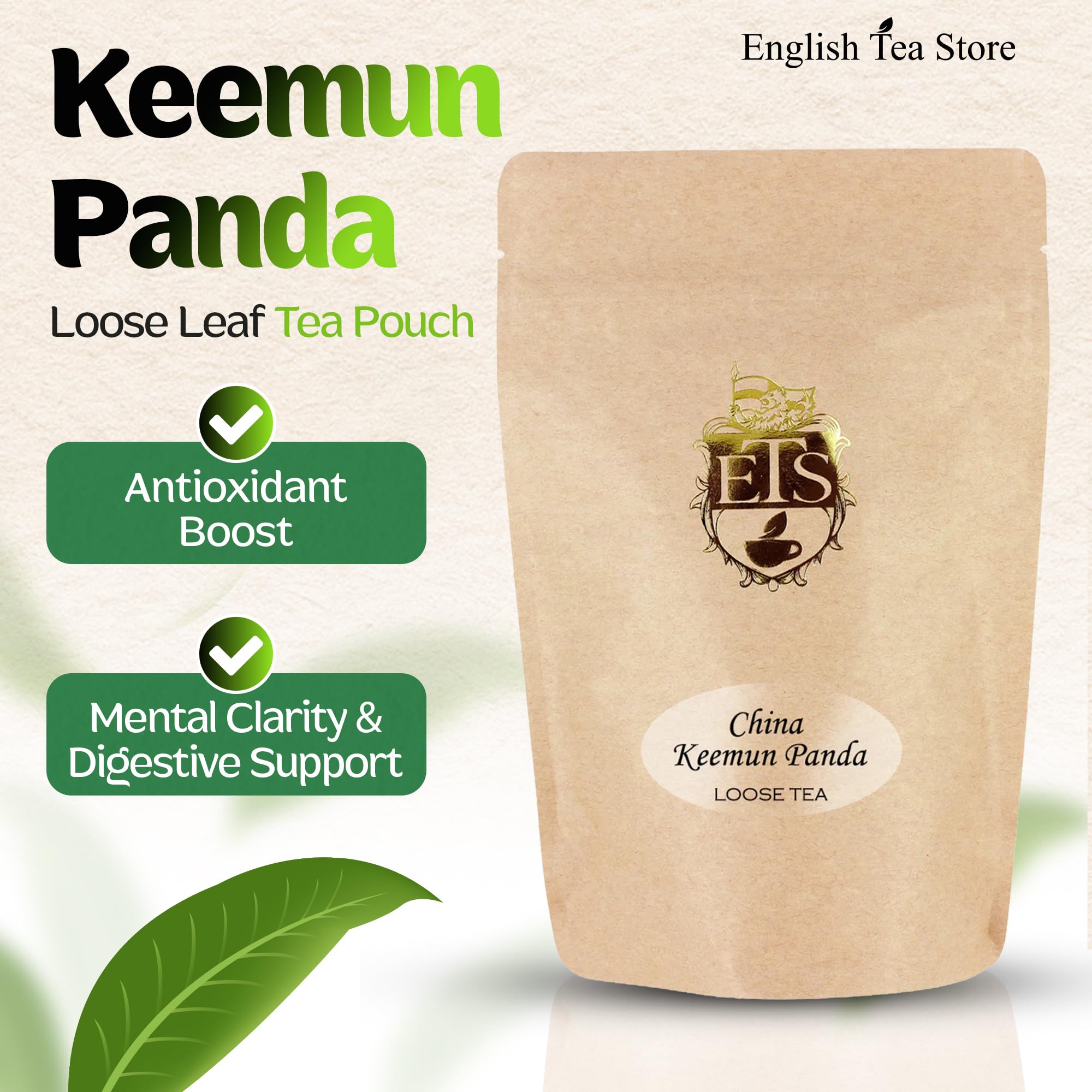 English Tea Store China Loose Leaf Tea, Keemun Panada - 16oz Bulk Bag | Smooth Winey Flavor with Fruity Notes | Traditional Chinese Congou Tea | Bold