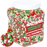 Christmas Sprinkles - 1.2 Pounds - Bulk Red and Green Tree Confetti - Holiday Sprinkles for Cookie Decorating - Christmas Jimmies for Gingerbread