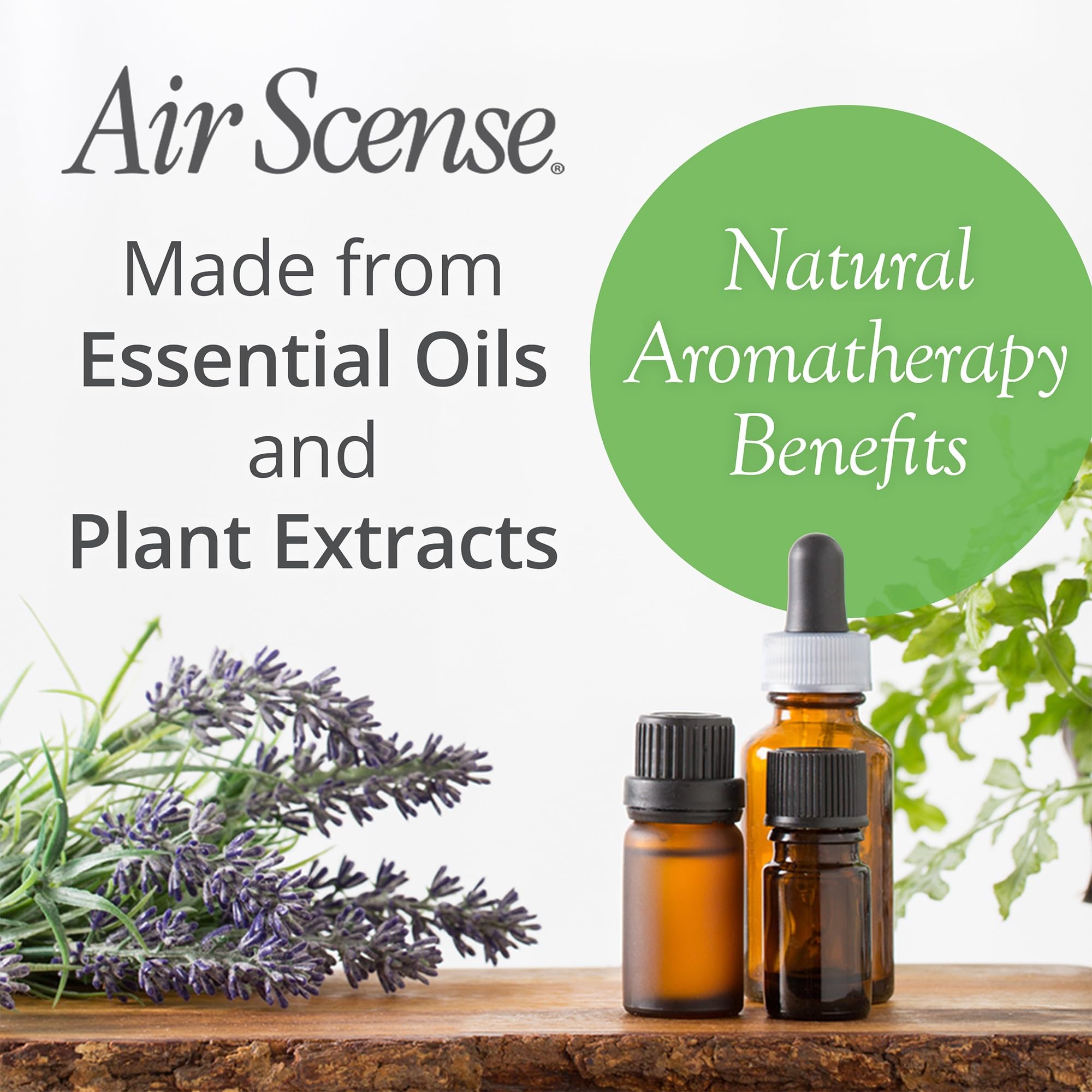 Air Scense Air Freshener Deodorizer Room Spray for Bathroom & Home, Essential Oils, Natural Lavender - 7 fl oz (1-Pack)