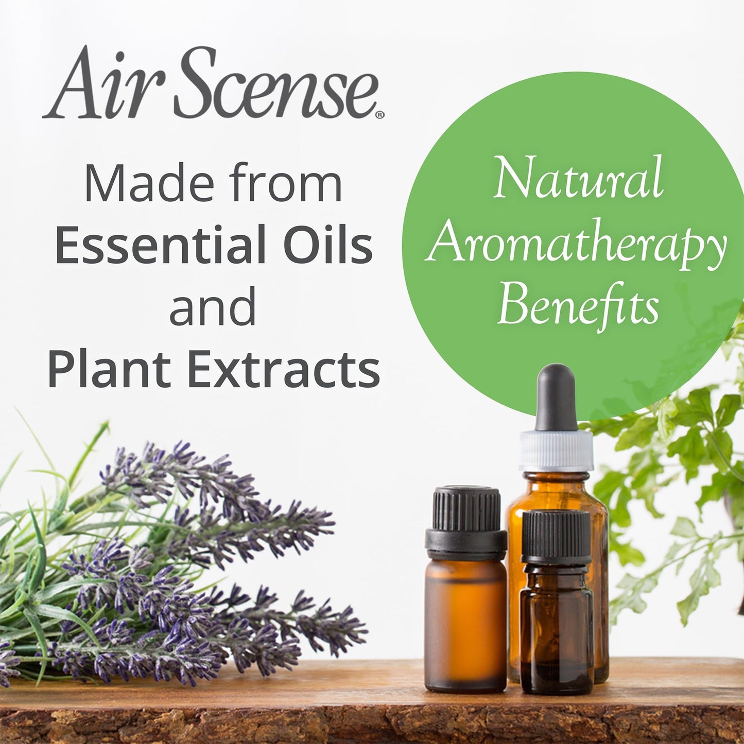 Air Scense Air Freshener Deodorizer Room Spray for Bathroom & Home, Essential Oils, Natural Lavender - 7 fl oz (4-Pack)