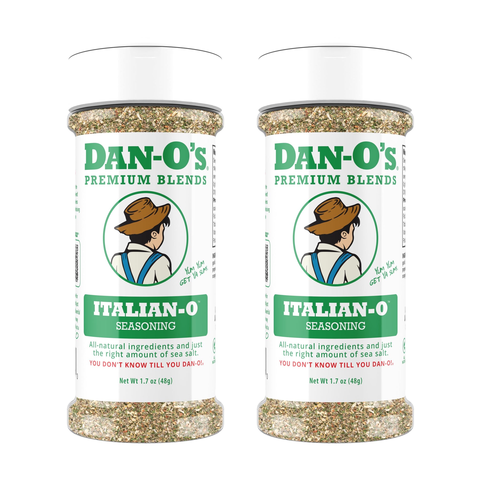 Dan-O's Italian-O Seasoning, 1.7 oz Bottle, 2 Pack, Italian Seasoning for Pasta, Pizza, Salad, Veggies and More, Sugar Free, Zero Calorie, Use this