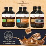 Christopher Bean Hand Crafted French Roast Flavored Coffee - Unsweetened Cold Brew & Iced Instant Coffee Distillate Liquid Java - Vanilla Coffee Beans