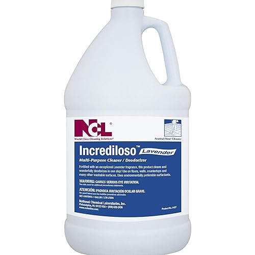 National Chemical Laboratories INCREDILOSO-LAVENDER Multi-Purpose Cleaner/Deodorizer, 4 x 1 Gallon, Makes 256 Gallons of Cleaner (NCL1427-29)