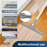 Yocada Rubber Floor Squeegee Broom TPR Blade Adjustable Scrubber Squeegee Household Broom for Shower Bathroom Kitchen Home Tile Pet Hair Fur Floor