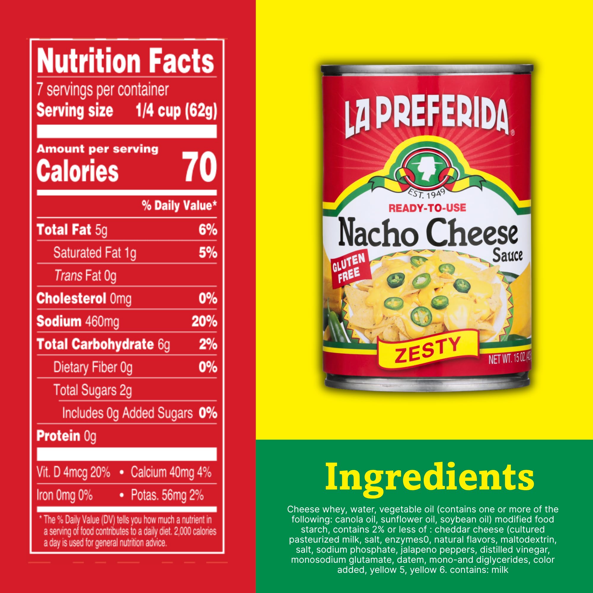 La Preferida Nacho Cheese Sauce, 15 Ounce (Pack of 12)